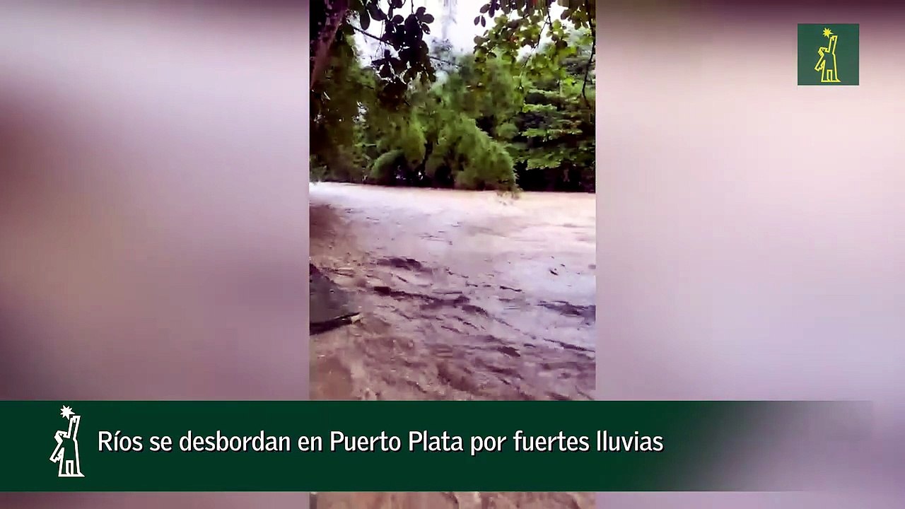 Ríos se desbordan en Puerto Plata por fuertes lluvias