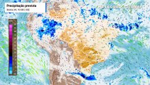 Sexta-feira, 24 de abril: Previsão de chuva e nebulosidade para o Brasil.