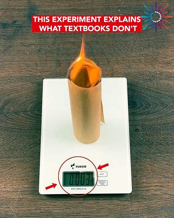 Burning paper mass experiment📜