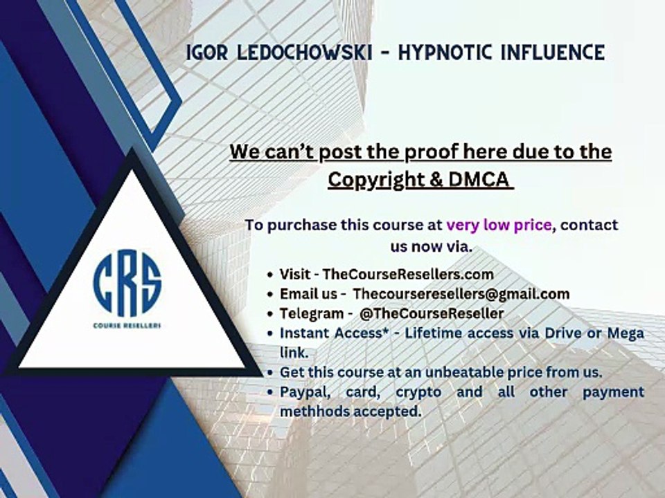 Thecourseresellers.com - Igor Ledochowski – Hypnotic Influence