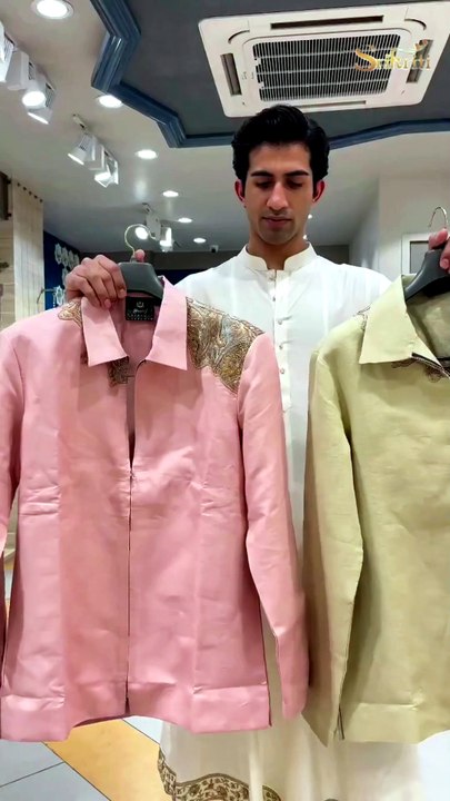 Pastel Designer Kurta Jacket Indo Set Collection