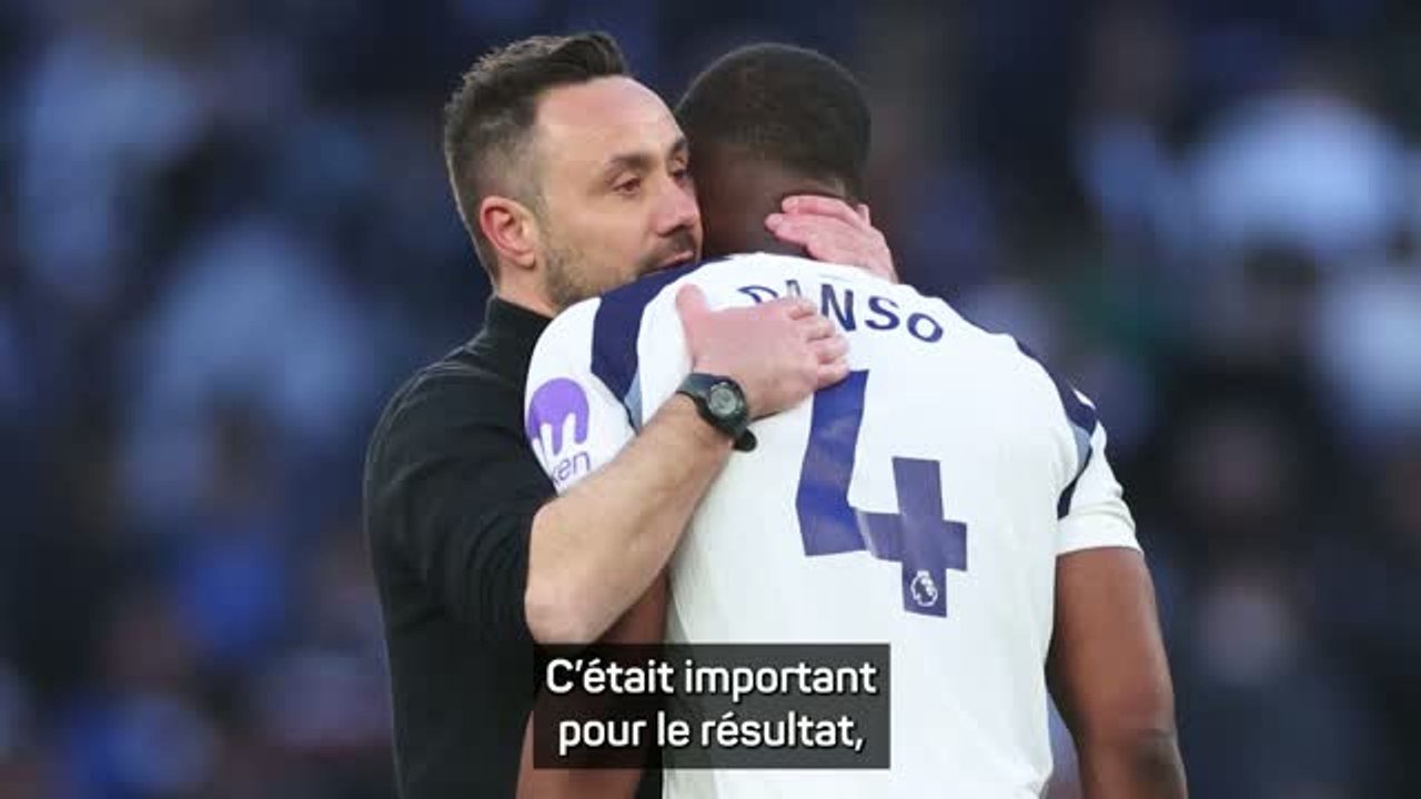 Tottenham - De Zerbi "très agacé" par les insultes racistes visant Danso