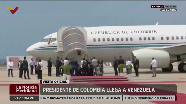 Espectacular llegada de Petro a Venezuela para su cumbre con Delcy Rodríguez