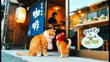 Adorable Kitten Turns Café Into Art Gallery! ☕🎨 | Heartwarming Cat Story 🐱✨