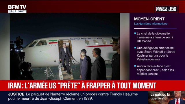 Le ministre iranien des Affaires étrangères est arrivé à Islamabad pour des pourparlers avec les États-Unis