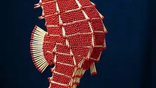 Seahorse matchstick statue