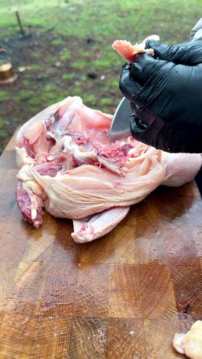Odun ateşinde tüm tavuk / Whole chicken on wood fire