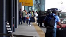 Baja presencia de taxis en terminal aérea tras acciones de la Guardia Nacional