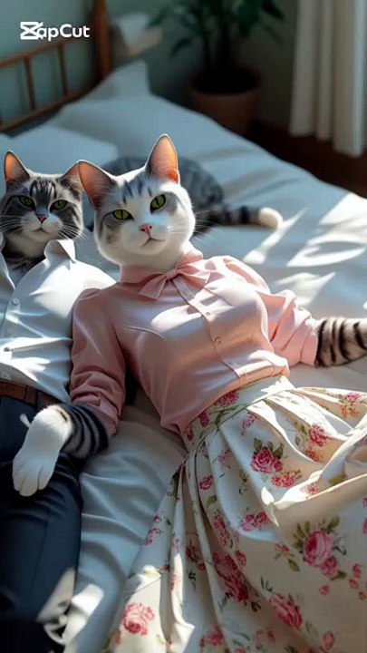 Love Cat Couple 😻❤️  Nargis & Her Gentleman Morning Rituals ☀️🐾