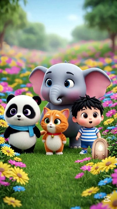 A tiny secret door led them to a magical singing garden viral shorts#shorts#trendy#cartoon#catchy