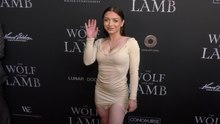 Jennifer Leigh on the red carpet at the premiere of "The Wolf and the Lamb"