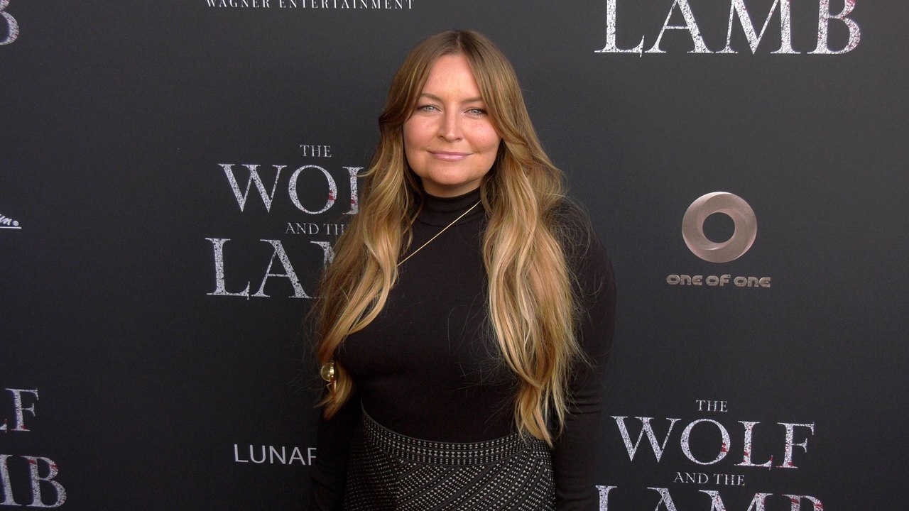 Lindsey Haun on the red carpet at the premiere of "The Wolf and the Lamb"
