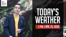 Today's Weather, 5 P.M. | Apr. 25, 2026