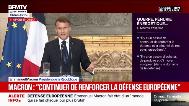 Emmanuel Macron: Ce qui est demandé, parfois gentiment, parfois moins gentiment, par les Américains aux Européens, c'est de s'occuper de leur sécurité