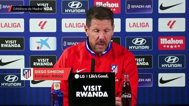 Simeone n'est pas inquiet des derniers résultats de son équipe