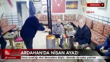 Ardahan'da hava sıcaklığı eksi derecelere düştü, nisanda da soba yaktılar