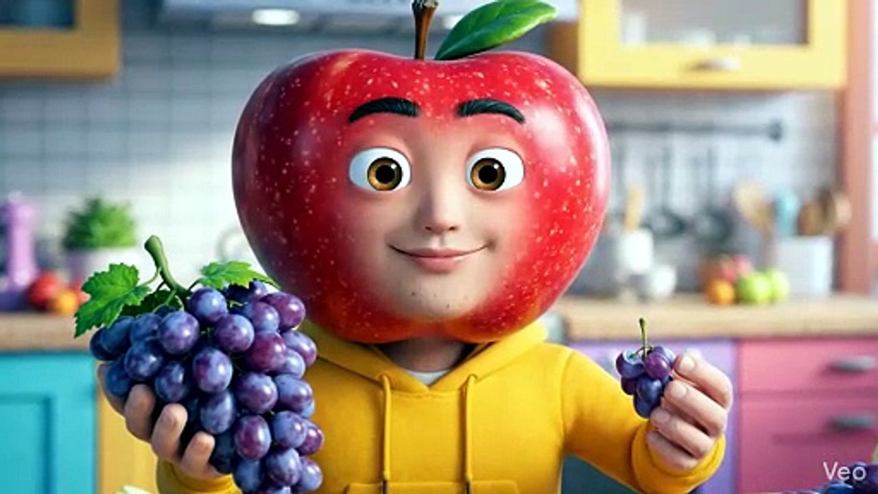 kha reha”:  “Apple Face Wala Banda Grapes Khanda 😄🍇”