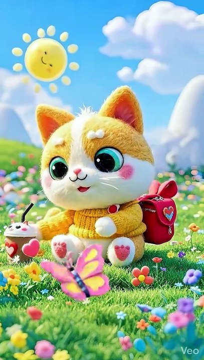 Cat & Butterfly. #CuteCat #KittenLove #CatLovers #AdorablePets #FluffyFriend #MeowLife #PetCute