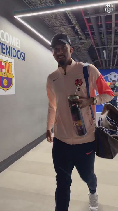 Así llegaron los jugadores del Barça a Getafe