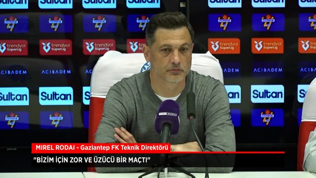 Gaziantep FK Teknik Direktörü Mirel Radoi: Hatalarımızdan ders çıkarmamız gerekiyor