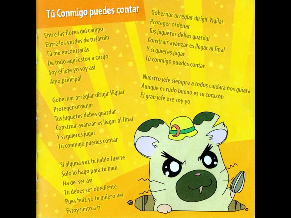 Hamtaro - Tú Conmigo puedes contar (Con letra)