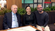 Cumhurbaşkanı Erdoğan, Beyoğlu'nda bir kafede vatandaşlarla sohbet etti