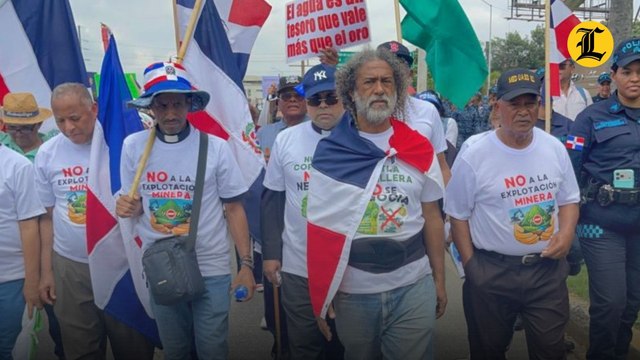 Campesinos marchan en Santiago contra exploración minera en cordillera septentrional
