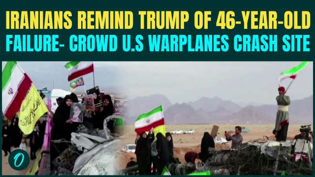 Iran MOCKS U.S Warplanes LOSS in CHILLING VIDEO: Thousand of Iranians GATHER At WRECKAGE SITE| Watch