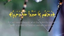 سورة الإنسان | آيات 8-16 | Surah Al-Insan 76:8-16 | يطعمون الطعام على حبه مسكينا