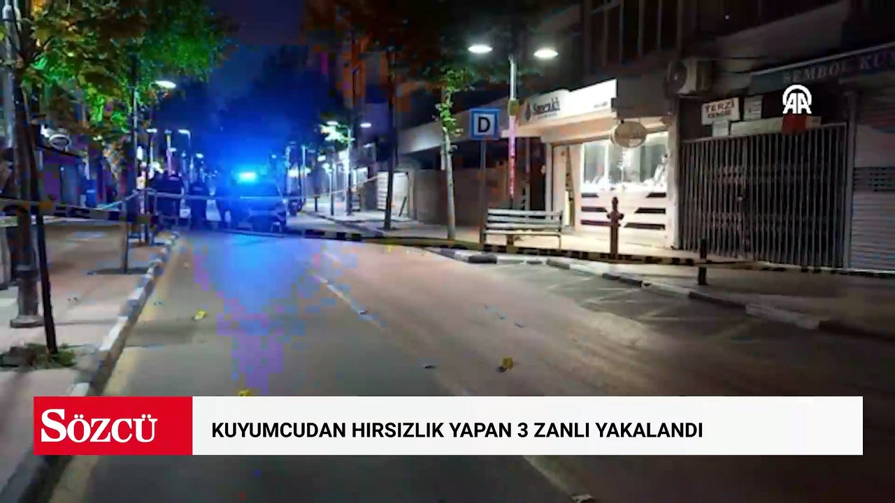 Manisa'da kuyumcudan hırsızlık yapan 3 zanlı kovalamaca sonucu yakalandı