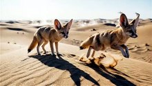 Fennec Fox Desert Listening Hunt