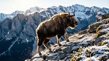 Takin Mountain Movement Scene