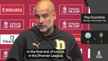 Guardiola targets six finals as Man City win at Wembley