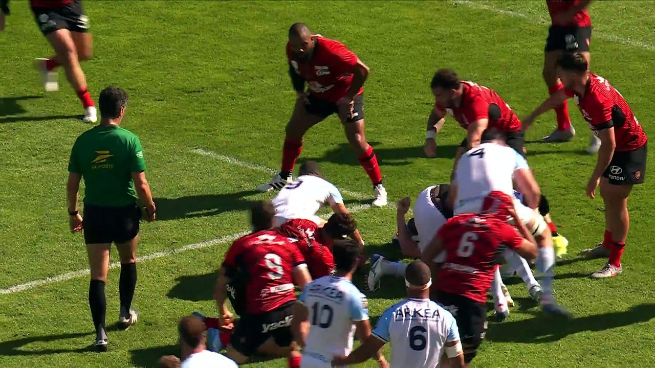 TOP 14 - Essai de Esteban CAPILLA (AB) - RC Toulon - Aviron Bayonnais