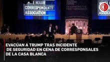 Evacúan de emergencia a Trump tras incidente de seguridad en cena de corresponsales de la Casa Blanca