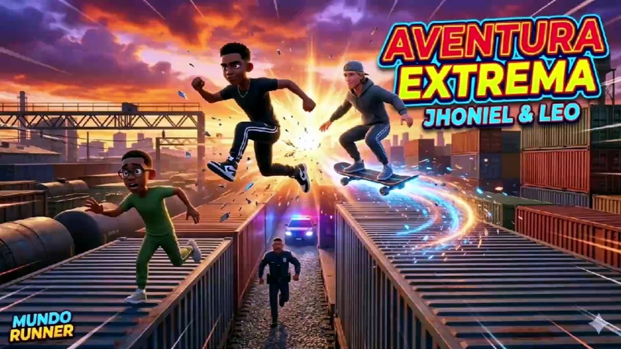 🔥 Aventura Extrema en Trenes 🚆 Jhoniel & Leo vs Runner 💥 #YouTubeKids #Trending #Subway