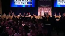 Bath uk| Moment President Trump was escorted from the White House Correspondents' Dinner after intruders attacked the dinner hall.