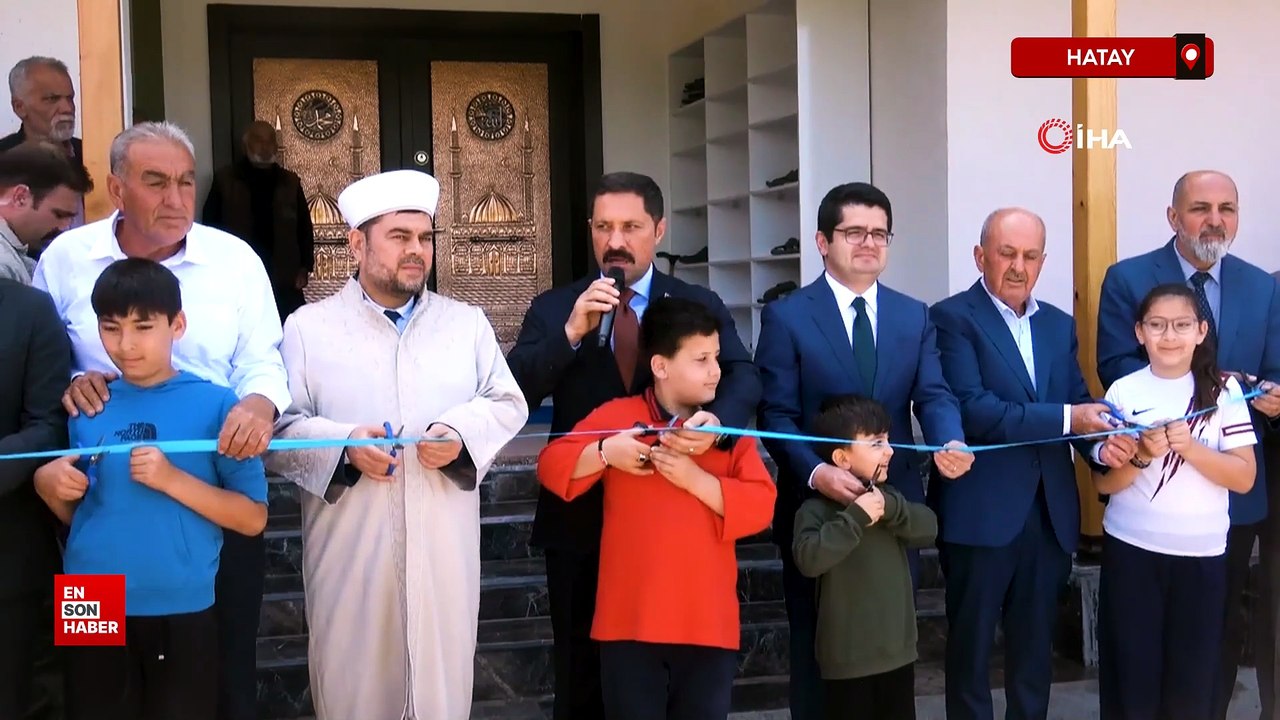 Hatay'da depremin ardından inşa edilen 126'ncı cami ibadete açıldı