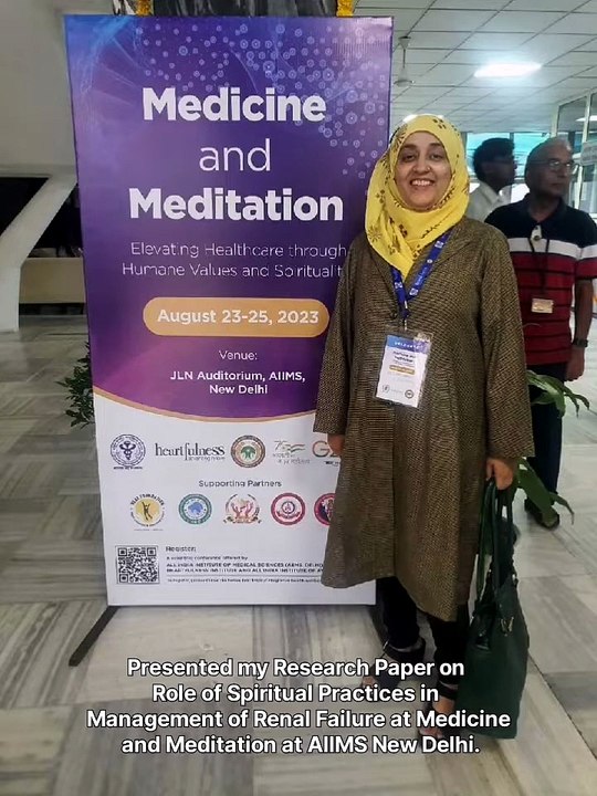 Presentation at AIIMS on Role of Spiritual Practices | Dr. Lubna Kamal