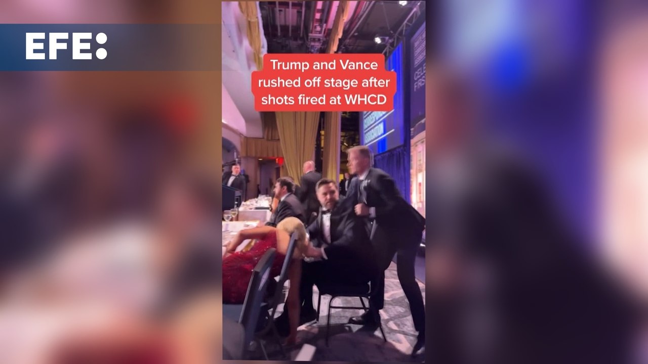 Evacúan a Donald Trump y JD Vance por amenaza armada en cena de la Casa Blanca