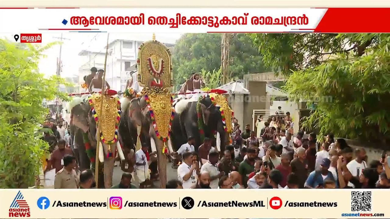 പൂരം രാമന്‍ തൂക്കി; ചെമ്പൂക്കാവിലമ്മയുടെ ഘടകപൂരം നയിച്ച് ഏകഛത്രാധിപതി | Thrissur Pooram 2026
