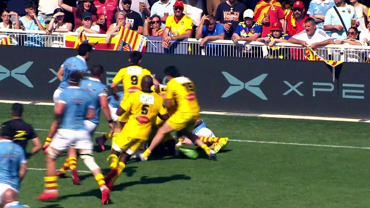 TOP 14 - Essai de Nolann LE GARREC (SR) - USA Perpignan - Stade Rochelais