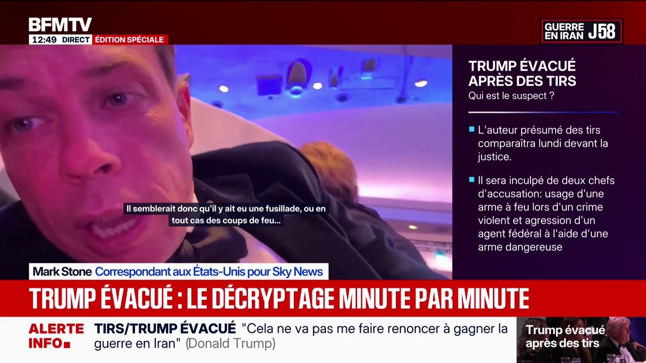 "Il semblerait qu'il y ait une fusillade": un journaliste de Sky News se filme après les tirs au dîner des correspondants de la Maison Blanche