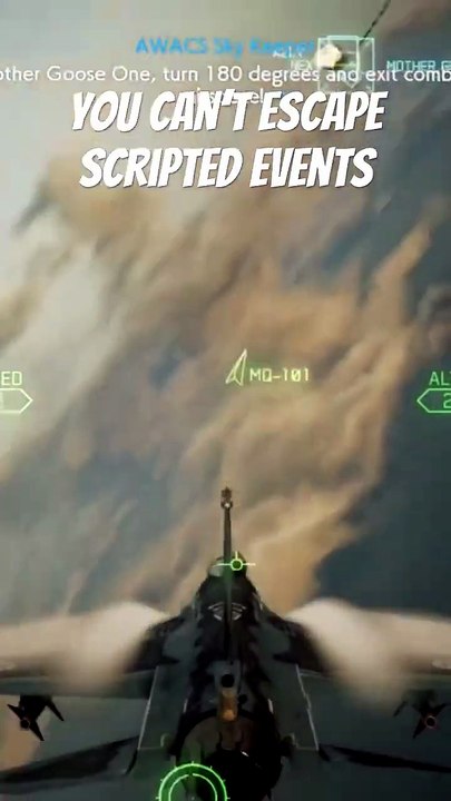 You can’t escape scripted events in-game #acecombat7