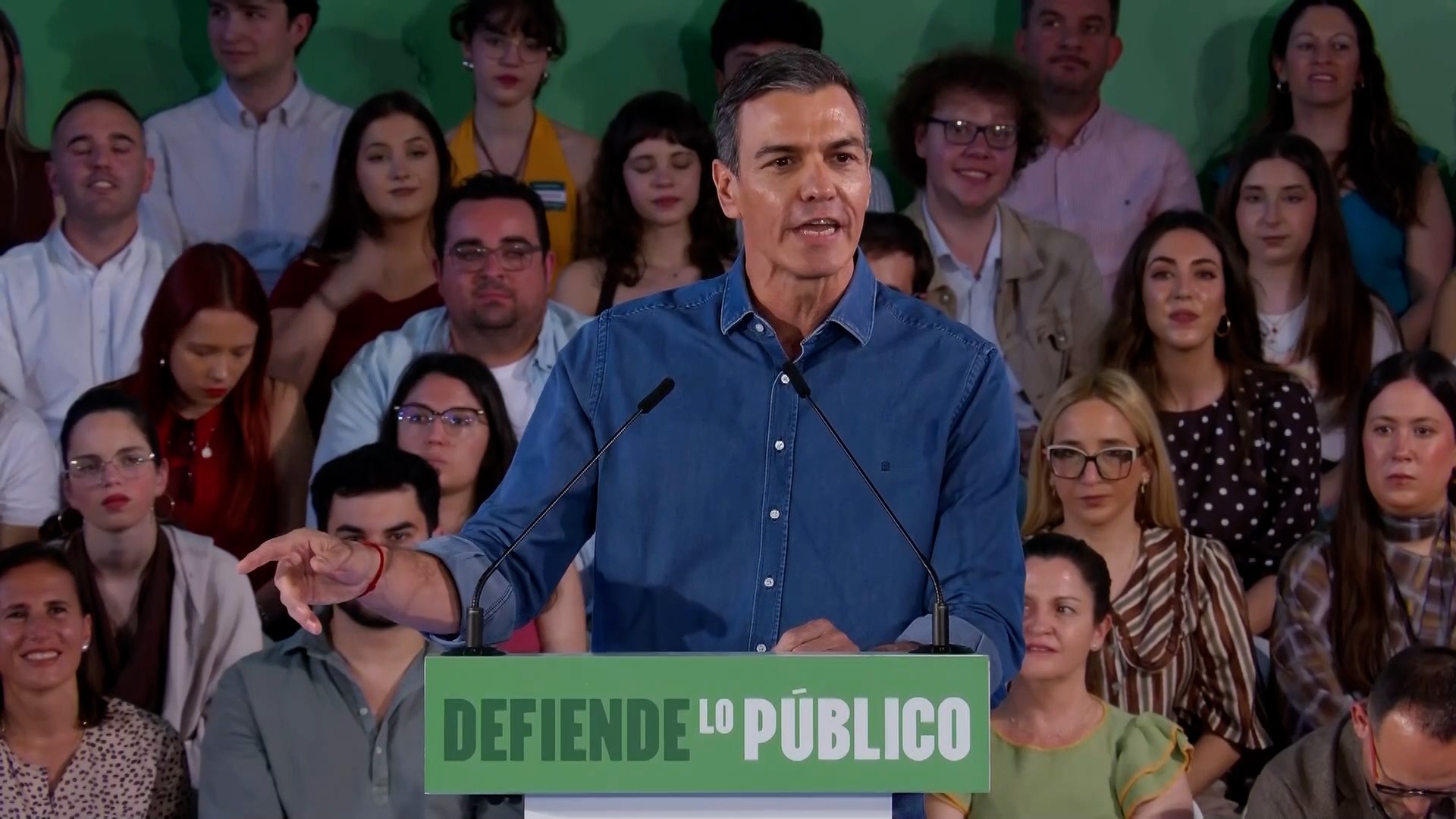 Pedro Sánchez agita el miedo al "pacto de señoros entre Abascal y Feijóo" y fija su "prioridad nacional": el no a la guerra