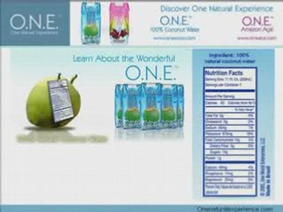 One Natural Experience - Coconut Water & Acai Juice