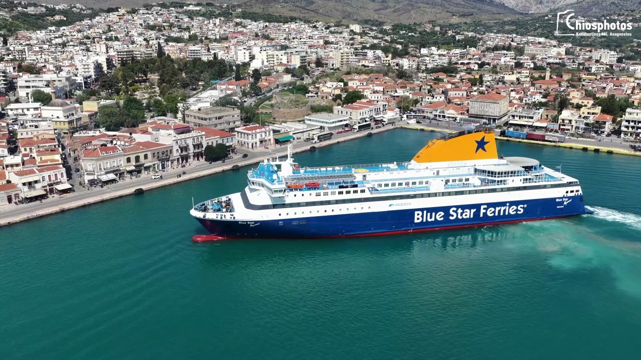 Δεξιοτεχνική μανούβρα και ρεμέτζο 3 λεπτών του Blue Star Myconos στη Χίο