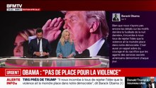 Tirs près de Donald Trump: "Il incombe à nous tous de rejeter l'idée que la violence ait la moindre place dans notre démocratie", déclare Barack Obama sur X