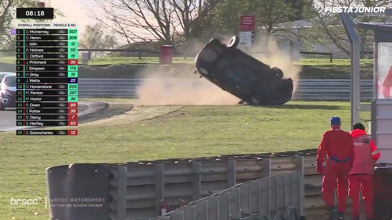 BRSCC Fiesta Junior Championship 2026 Snetterton Race 2 Clifford Flips