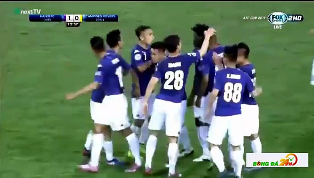 Hà Nội FC 4-0 Tampines Rovers - Goals and Highlights (15/3/2017) | FOX Sports 2 HD (ViettelTV)